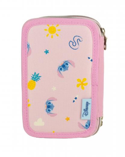 ASTUCCIO SCUOLA 3 ZIP con 45 pezzi - DISNEY STITCH