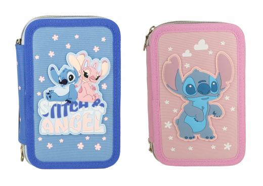 ASTUCCIO SCUOLA 3 ZIP con 45 pezzi - DISNEY STITCH