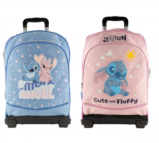ZAINO Trolley Scuola DISNEY STITCH E ANGEL