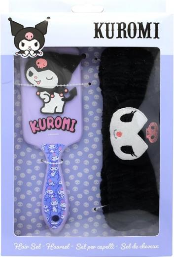 Kuromi Set spazzola e fascia in peluche  in confezione regalo