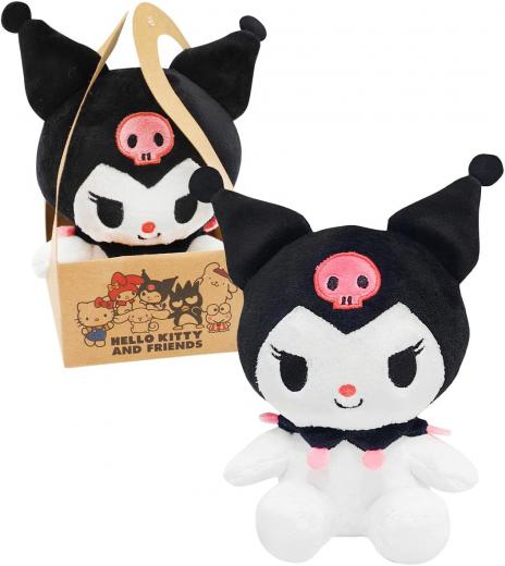 Peluche SANRIO HELLO KITTY - KUROMI 14 cm con SCATOLINA