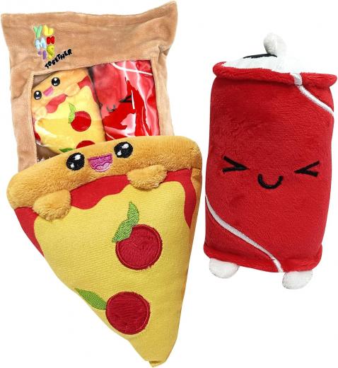 Yummies Together Pizza e Cola - 2 peluche 15 cm in sacchetto di peluche Take Away 21 x 21 cm