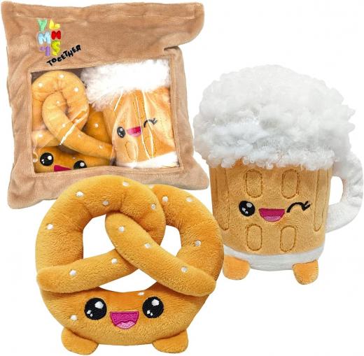 Yummies Together: Brezel e Birra - 2 peluche 15 cm in sacchetto di peluche Take Away