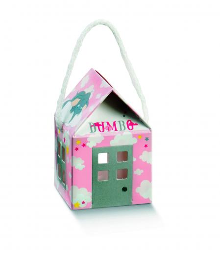 10 Scatoline Casetta porta Confetti DISNEY DUMBO rosa