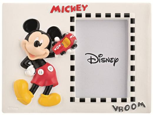 CORNICE PORTAFOTO in Resina - DISNEY Topolino MICKEY con macchina