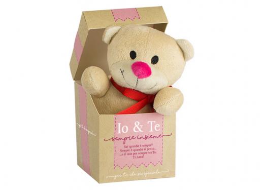 Peluche ORSETTO con Scatola - IO e TE SEMPRE INSIEME
