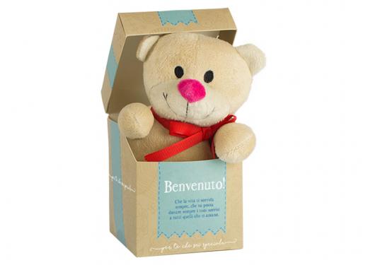 Peluche ORSETTO con Scatola - BENVENUTO