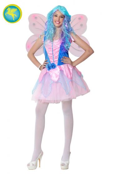 Costume Di Carnevale Adulto Da Farfalla Azzurra