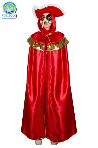 Costume Di Carnevale Adulto Da Domino Veneziano Rosso