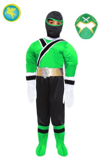 Costume Di Carnevale Baby Da Super Ninja Verde Di Pegasus