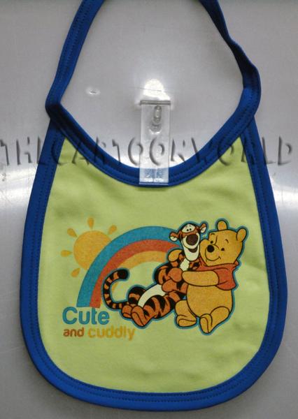 Bavaglio Bavetta ORIGINALE Disney - WINNIE THE POOH e TIGRO - giallo/blu