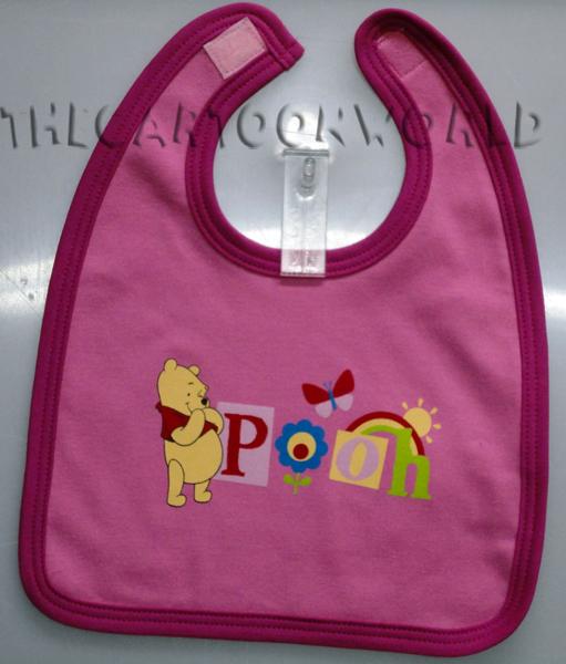 Bavaglio Bavetta Grande ORIGINALE Disney - WINNIE THE POOH - fuxsia