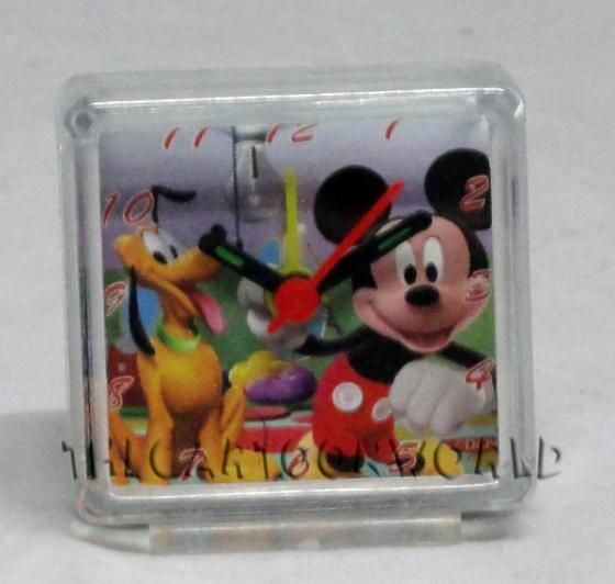OROLOGIO / SVEGLIA DISNEY TOPOLINO e PLUTO 6x6 cm