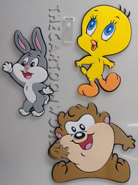 Splendido SET Decorazione Murale Disney BABY LOONEY TUNES TITTY BUGS BUNNY e TAZ