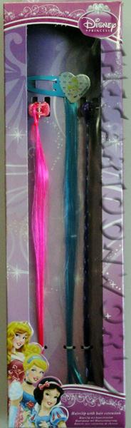 Set Exstention capelli - 2 pinzette e 1 Fermacapelli - Disney Principesse