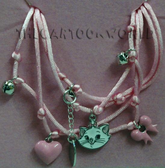 BRACCIALE a Corda Con PENDENTI CHARM Disney MARIE Minù Aristogatti