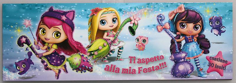 BLOCCHETTO DA 30 Inviti per Compleanno Festa DISNEY - Little Charmers a