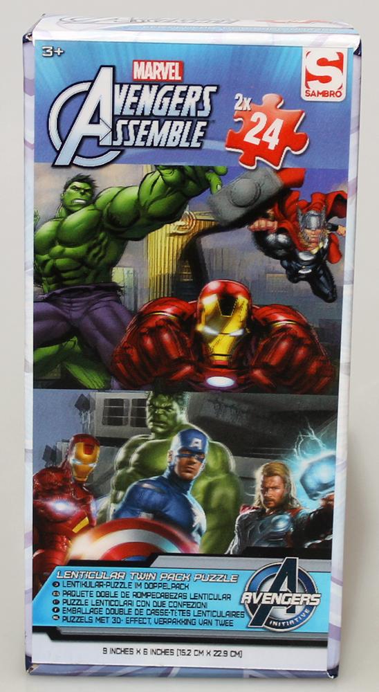 2 PUZZLE da 24 pezzi DISNEY AVENGERS - 3D