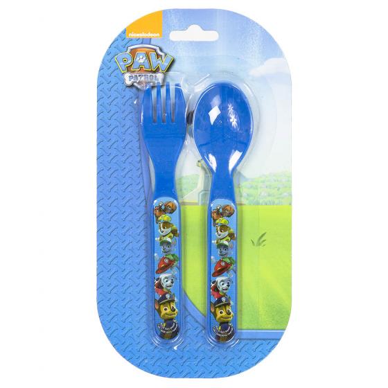 SET PAPPA Posate in Plastica - Cucchiaino e Forchetta DISNEY - PAW PATROL