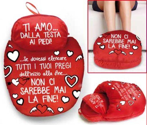 FANTASTICO PELUCHE PANTOFOLONE IN VELLUTO IDEA SAN VALENTINO