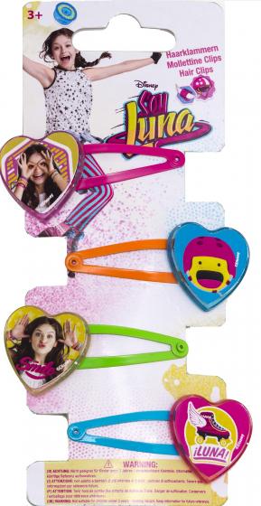 FERMACAPELLI FERMATRECCINE a CLIP 4 pezzi DISNEY - SOY LUNA