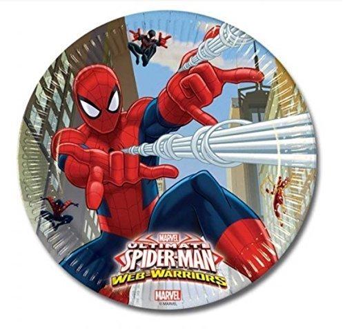 ADDOBBI Compleanno Festa 8 Piatti MARVEL SPIDERMAN