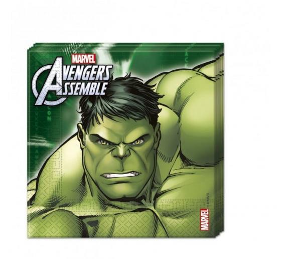ADDOBBI Compleanno Festa TOVAGLIOLI MARVEL AVENGERS 20 tovaglioli da  33x33cm