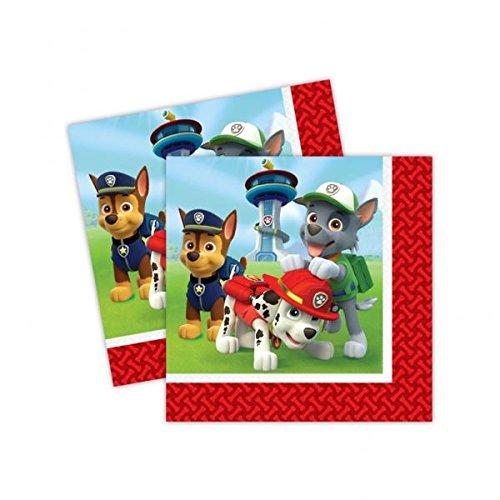 ADDOBBI Compleanno Festa TOVAGLIOLI  PAW PATROL  20 tovaglioli da 2 veli 33x33cm