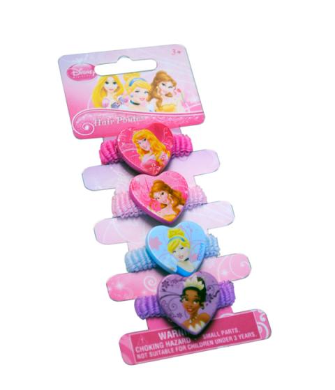 FERMACAPELLI FERMATRECCINE ELASTICI 4 pezzi DISNEY PRINCIPESSE