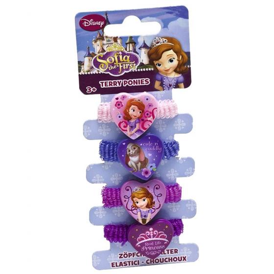 FERMACAPELLI FERMATRECCINE ELASTICI 4 pezzi DISNEY Principessa SOFIA