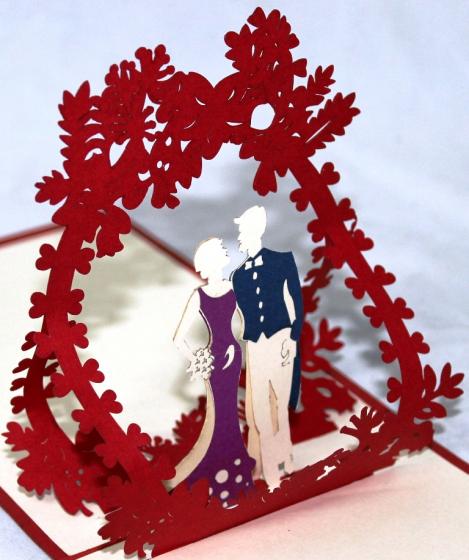 BIGLIETTO AUGURI - ORIGAMI - SPOSI LOVE