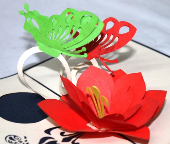BIGLIETTO AUGURI - ORIGAMI - FARFALLE