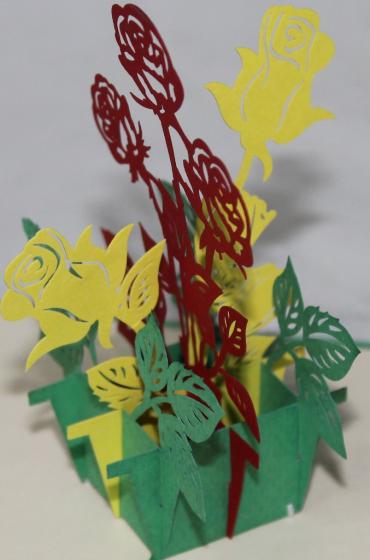 BIGLIETTO AUGURI - ORIGAMI - FIORI