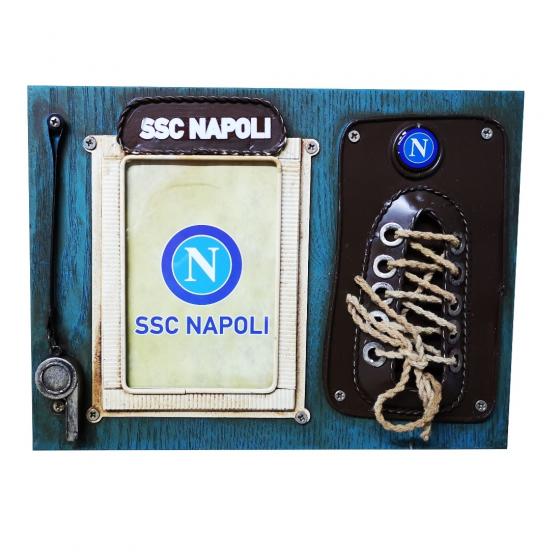 CORNICE PORTAFOTO in LEGNO e METALLO - SSC NAPOLI
