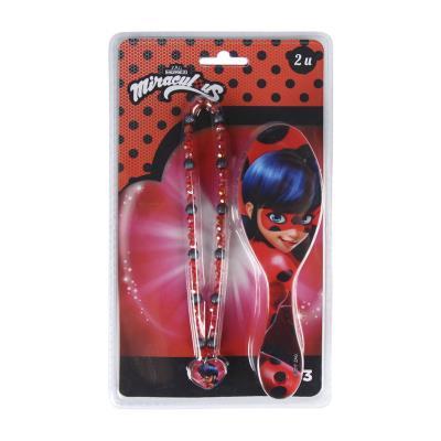 PETTINE SPAZZOLA E COLLANA - MIRACULOUS LADYBUG