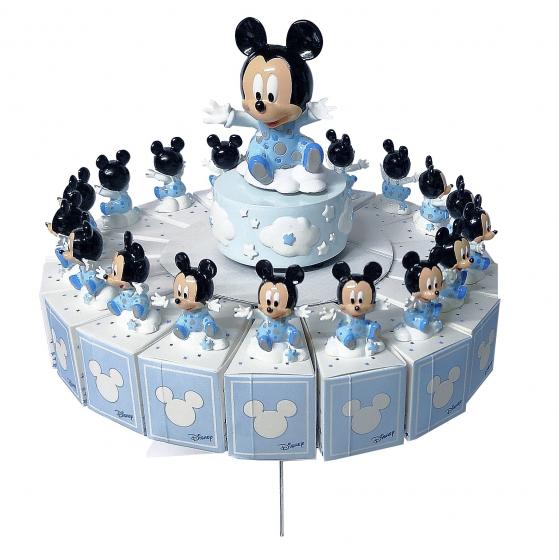BOMBONIERA TORTA 18 Scatoline Portaconfetti Statuine E Carillon DISNEY TOPOLINO