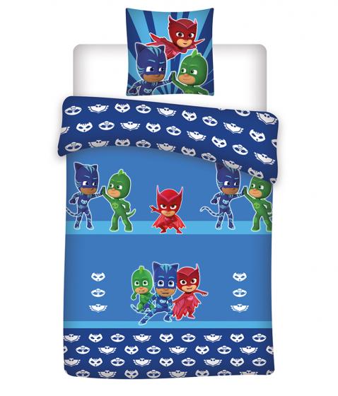 Copripiumino Letto Super Pigiamini PJ MASKS - 140 x 200 cm e federa 63 x 63 cm