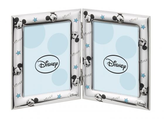 DOPPIA CORNICE PORTAFOTO in ARGENTO - DISNEY MICKEY TOPOLINO