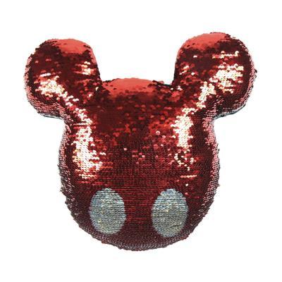 PELUCHE CUSCINO SAGOMATO con PAJETS Girabrilla DISNEY MICKEY TOPOLINO 30x30 Cm