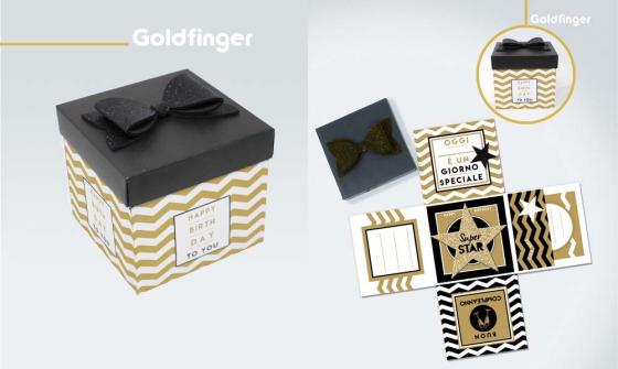 Skatush Explosion Box - Scatola Auguri / Regalo con Coperchio - BUON COMPLEANNO golden