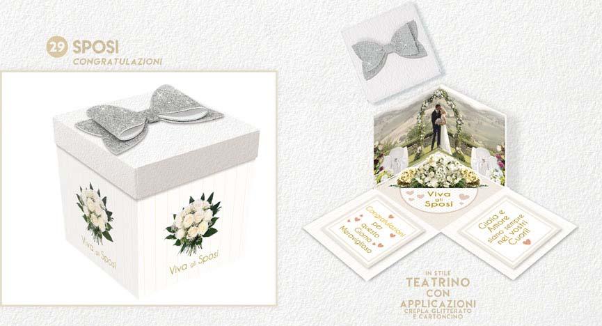 Skatush Explosion Box - Scatola Auguri / Regalo con Coperchio - Matrimonio / SPOSI