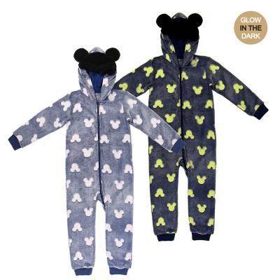 PIGIAMA LUNGO PIGIAMONE in Pile DISNEY TOPOLINO - 2 a 6 anni BRILLA AL BUIO