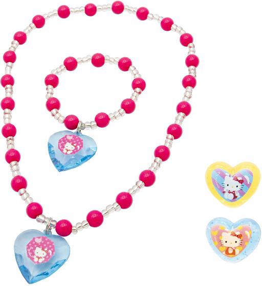 Fantastico set BRACCIALETTO COLLANA E 2 Anelli - HELLO KITTY
