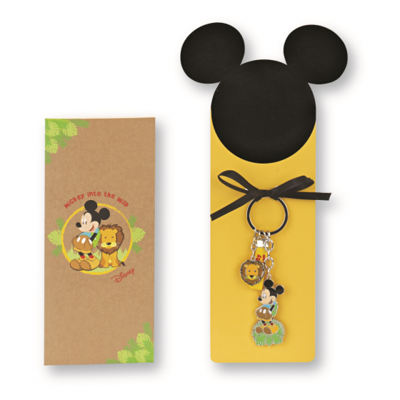 PORTACHIAVE DISNEY TOPOLINO SAVANA in METALLO SMALTATO CON BUSTA