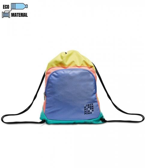 SACCA SPORT easy backpack FEDEZ X SEVEN zainetto multicolore a strozzo COULISSE