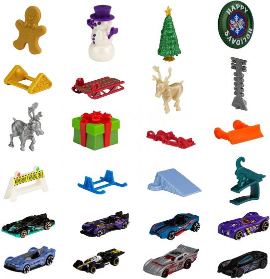 Hot Wheels Calendario dell'Avvento da Collezione con Veicoli e Tanti Accessori