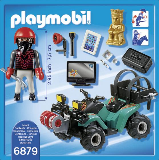 Playmobil City Action 6879 - Rapinatore su Quad con Refurtiva, dai 4 anni