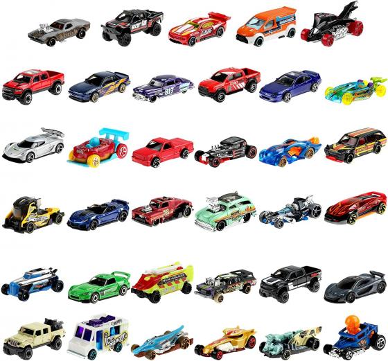 Hot Wheels Confezione da 36 Macchinine in Scala 1:64, Veicoli da Collezione