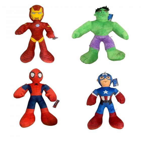 PELUCHE - MARVEL Avengers SPIDERMAN HULK IRON MAN CAPITAN AMERICA 75 cm