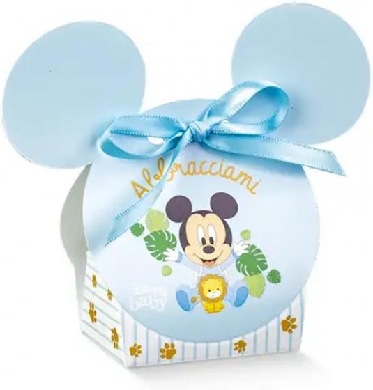 10 Scatole Scatoline Sagoma Volto porta Confetti - DISNEY TOPOLINO abbraciami